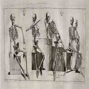 DJ Canvas - Four Skeletons Playing Musical Instruments download free