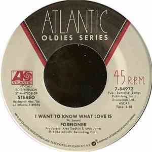 Foreigner - I Want To Know What Love Is / That Was Yesterday download free