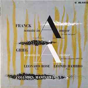 Leonard Rose & Leonid Hambro - Franck: Sonata In A Major / Grieg: Sonata In A Minor download mp3 flac